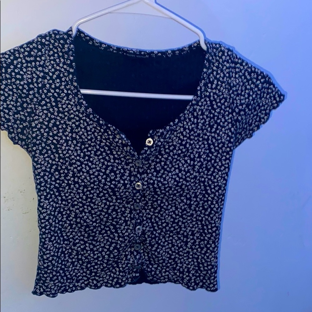 Brandy Floral Button Down Top
